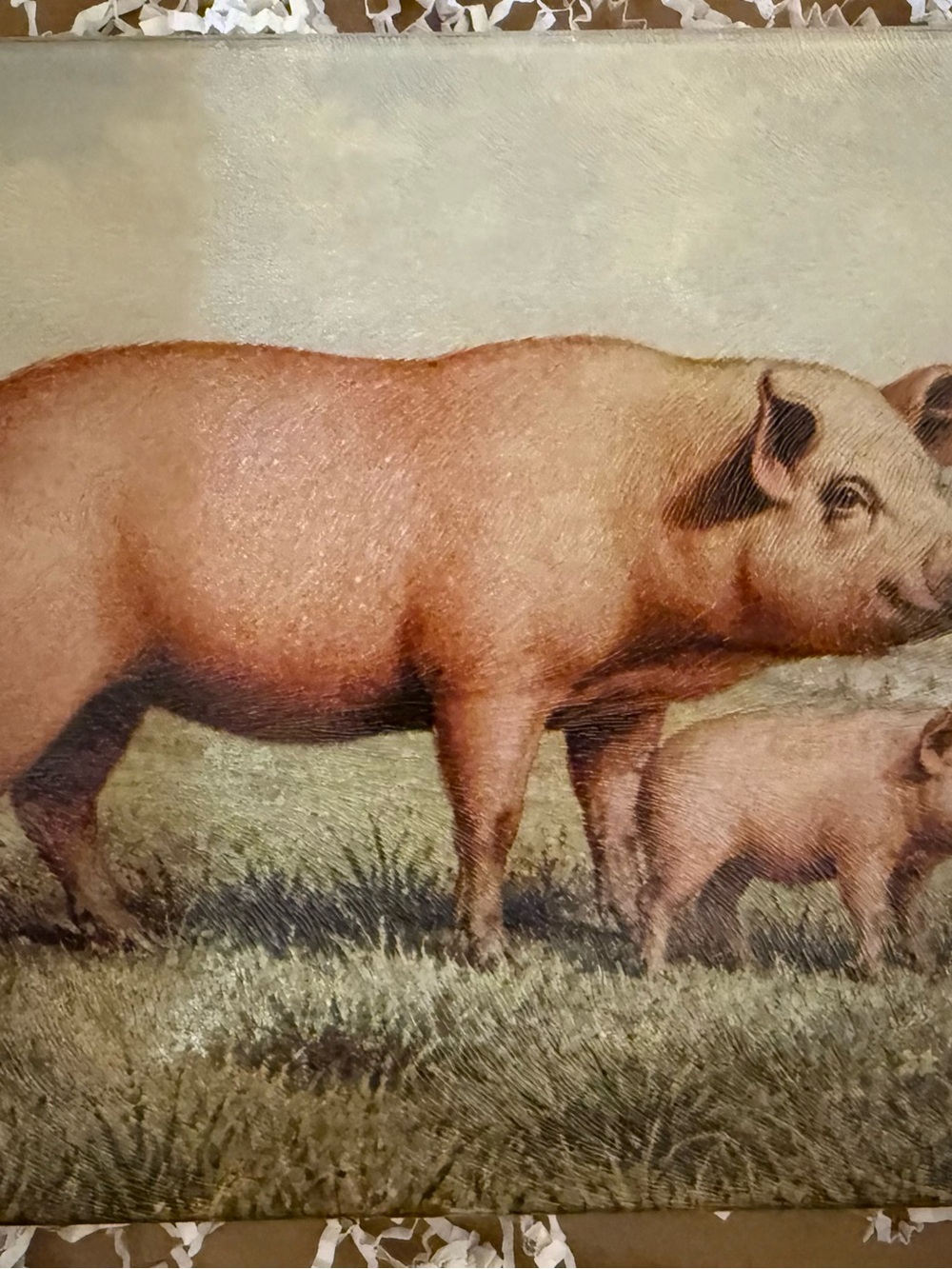 Pig Farm Landscape cutting board
